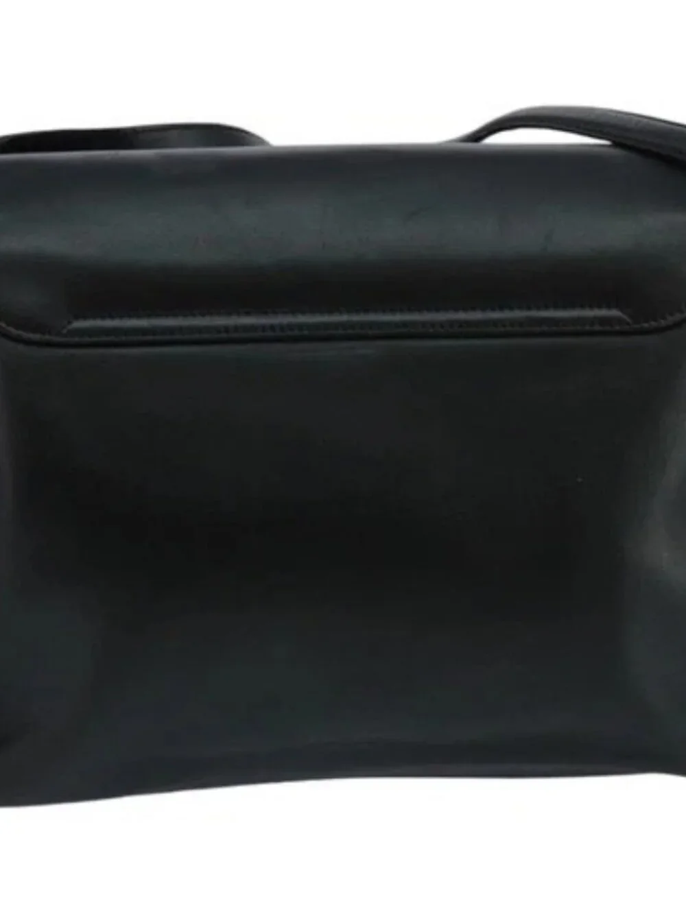 Salvatore Ferragamo Shoulder Bag Leather Black Gold Auth am7272
